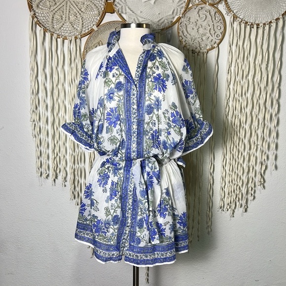 Juliet Dunn Dresses & Skirts - Juliet Dunn NWT Floral Mini Cotton Shirt Dress with Slip 1(4/6)